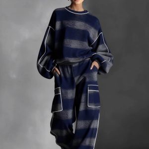 Wide-Leg Loose Fit Two-Piece Set